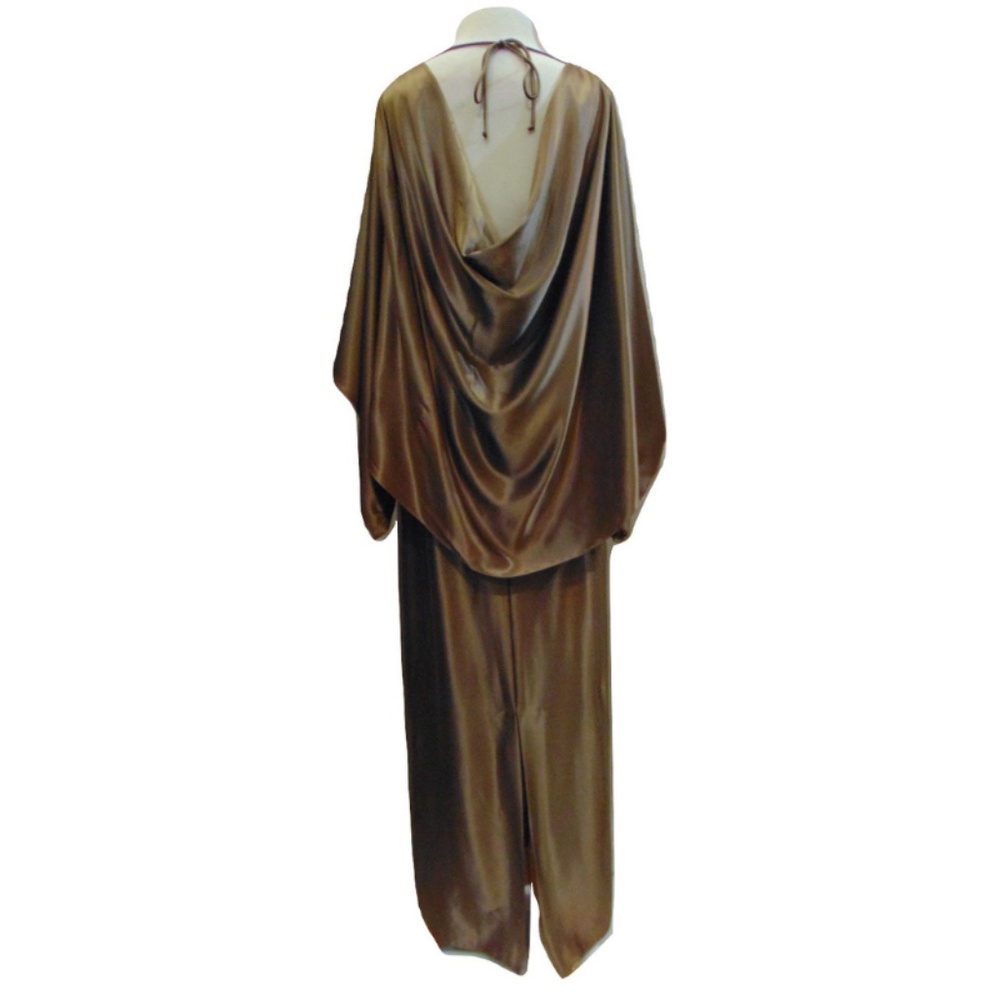 Vintage 70s disco cocktail maxi batwing skirt set